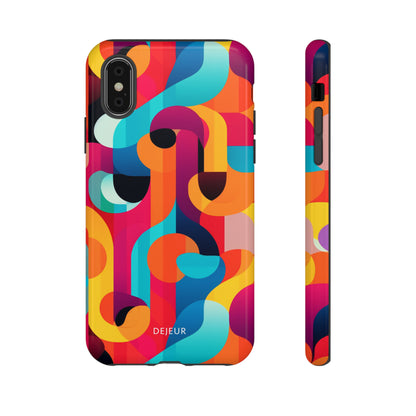 Curved Abstract Shapes - iPhone Tough Case