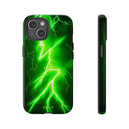 Neon Green Lightning - iPhone Tough Case