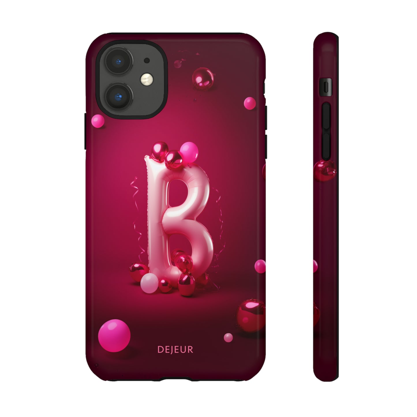 B Pink Party Balloons - iPhone Tough Case