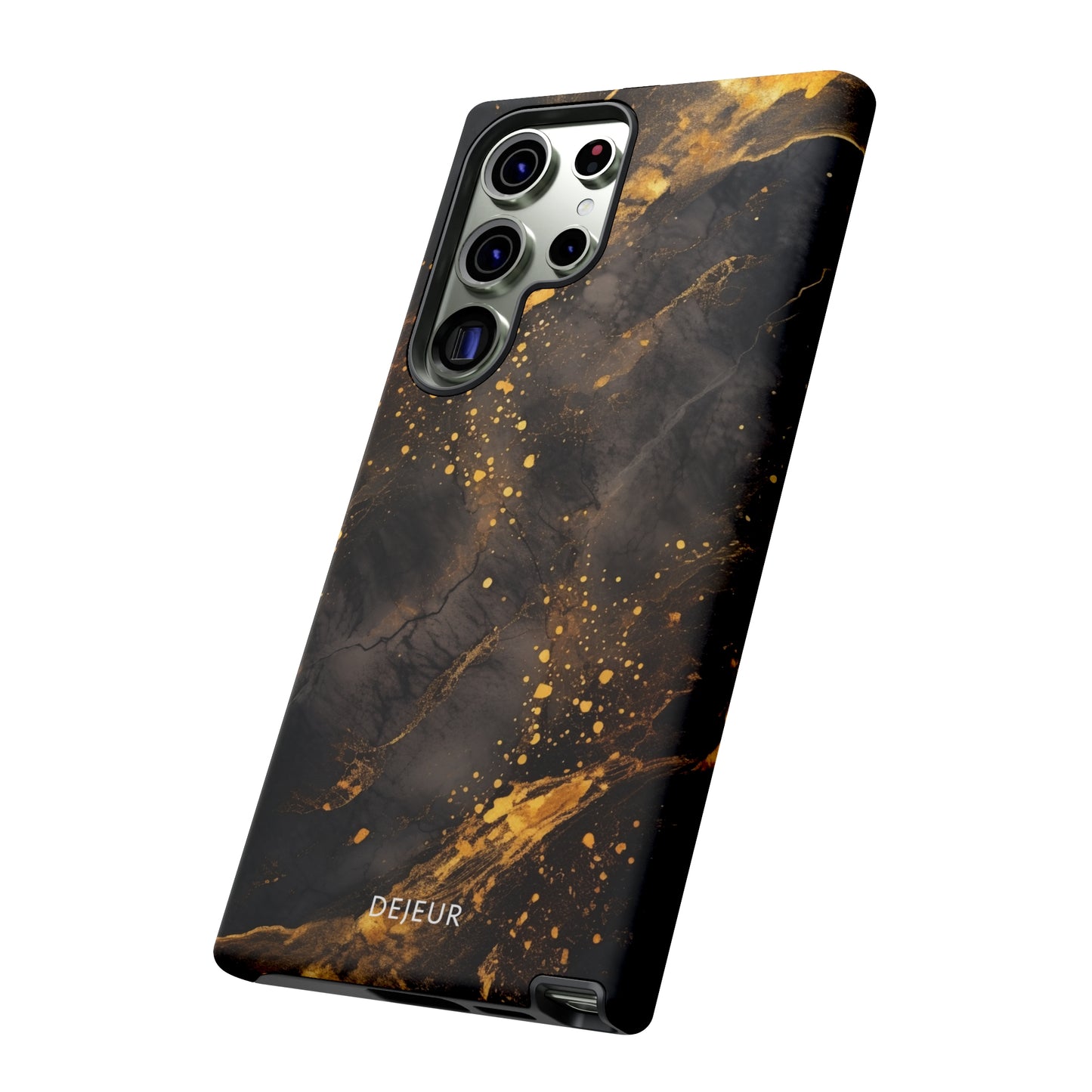 Black Gold Speckled Marble - Samsung Galaxy Tough Case