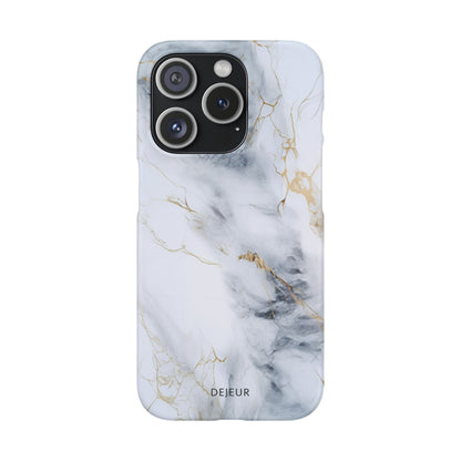 White Gold Marble - iPhone Snap Case