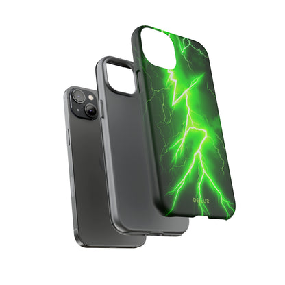 Neon Green Lightning - iPhone Tough Case