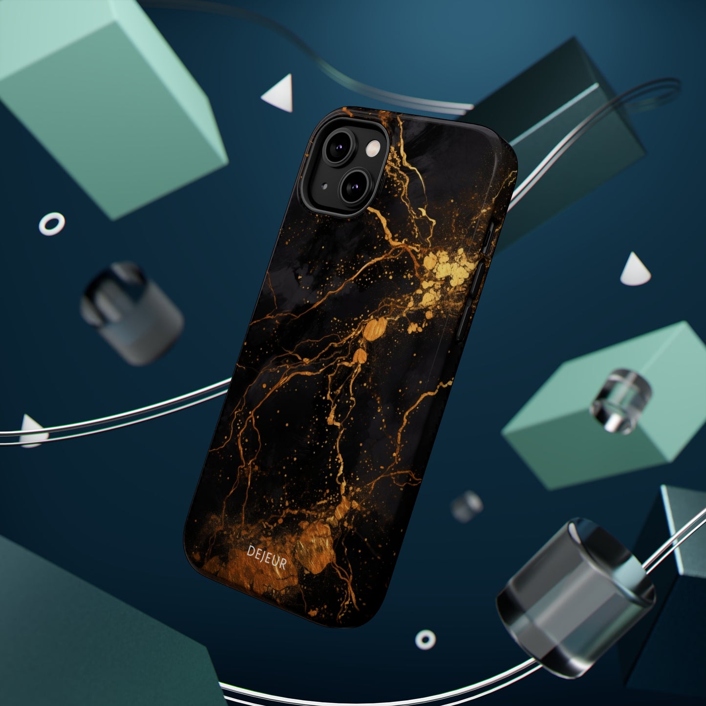 Dark Gold Amber Marble - iPhone MagSafe Tough Case