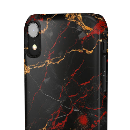 Dark Crimson Marble - iPhone Snap Case