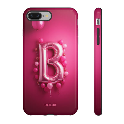 B Magenta Pink Balloons - iPhone Tough Case