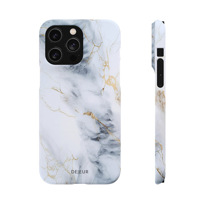 White Gold Marble - iPhone Snap Case