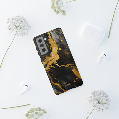 Gold & Black Marble - Samsung Galaxy Tough Case