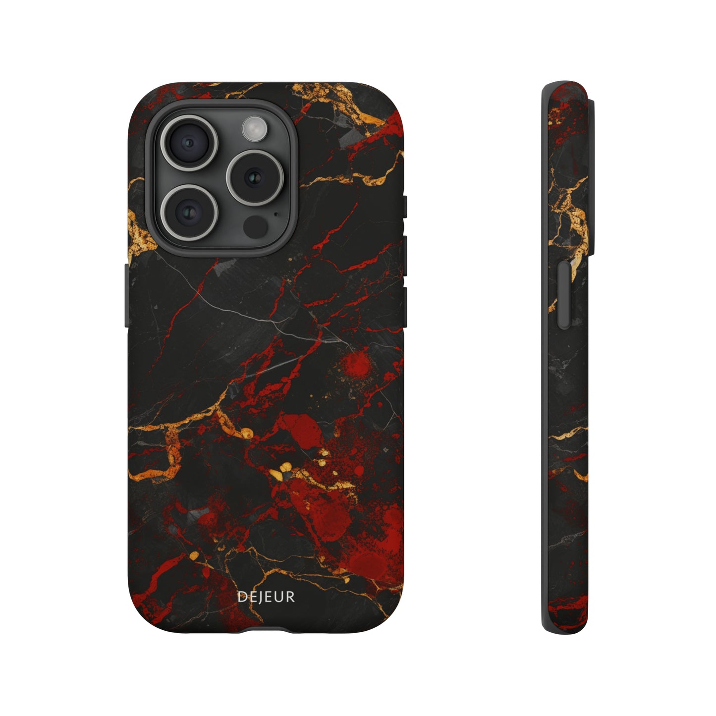 Dark Crimson Marble - iPhone Tough Case