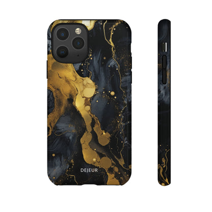 Metallic Gold Dark Marble - iPhone Tough Case