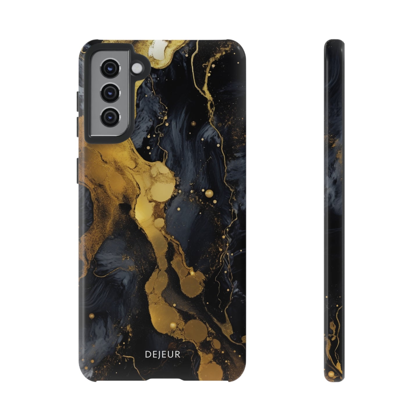 Metallic Gold Dark Marble - Samsung Galaxy Tough Case