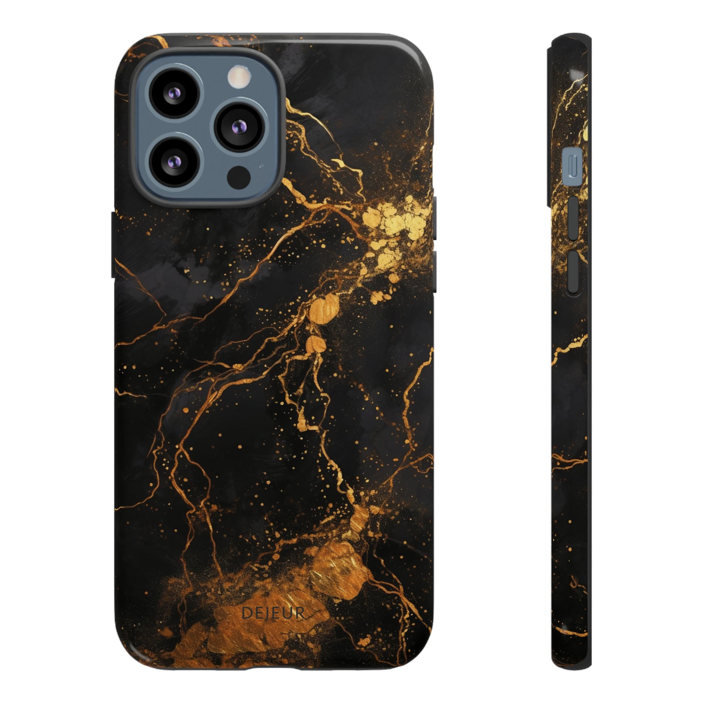 Dark Gold Amber Marble - iPhone Tough Case