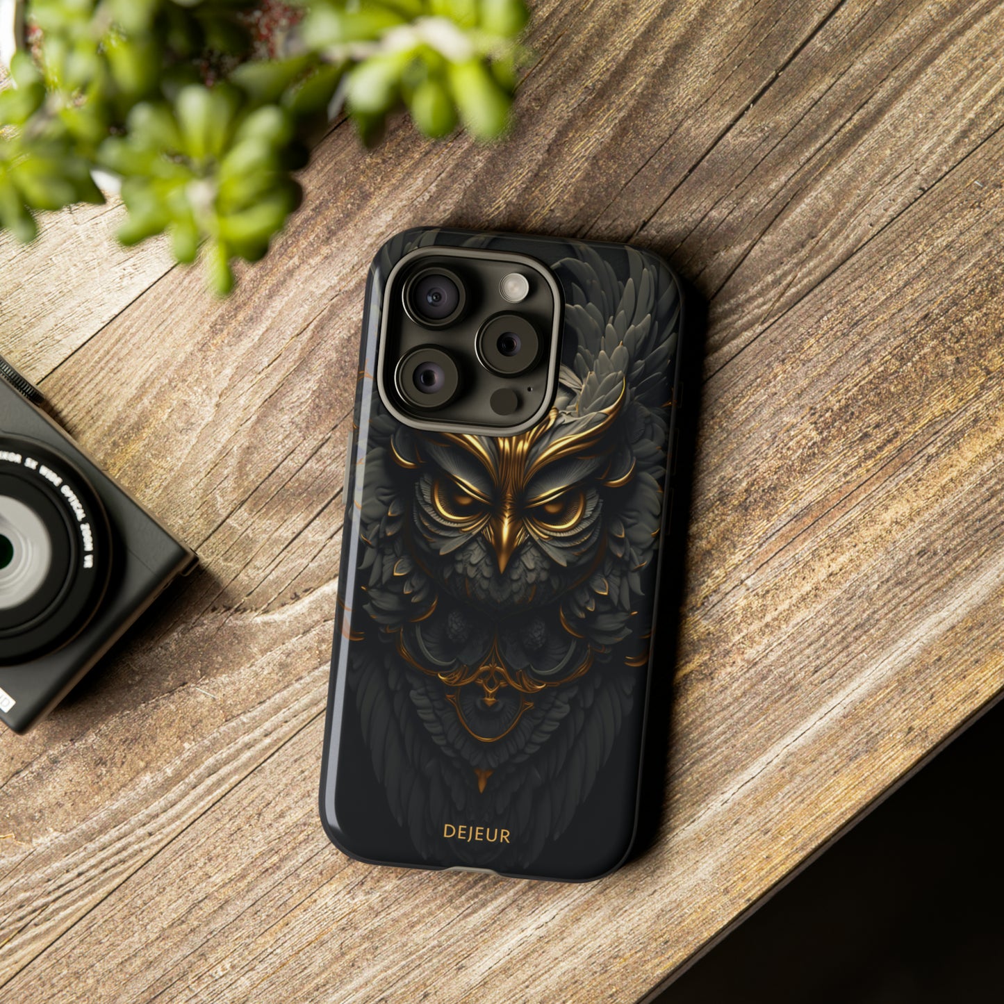 Golden Dark Owl - iPhone Tough Case