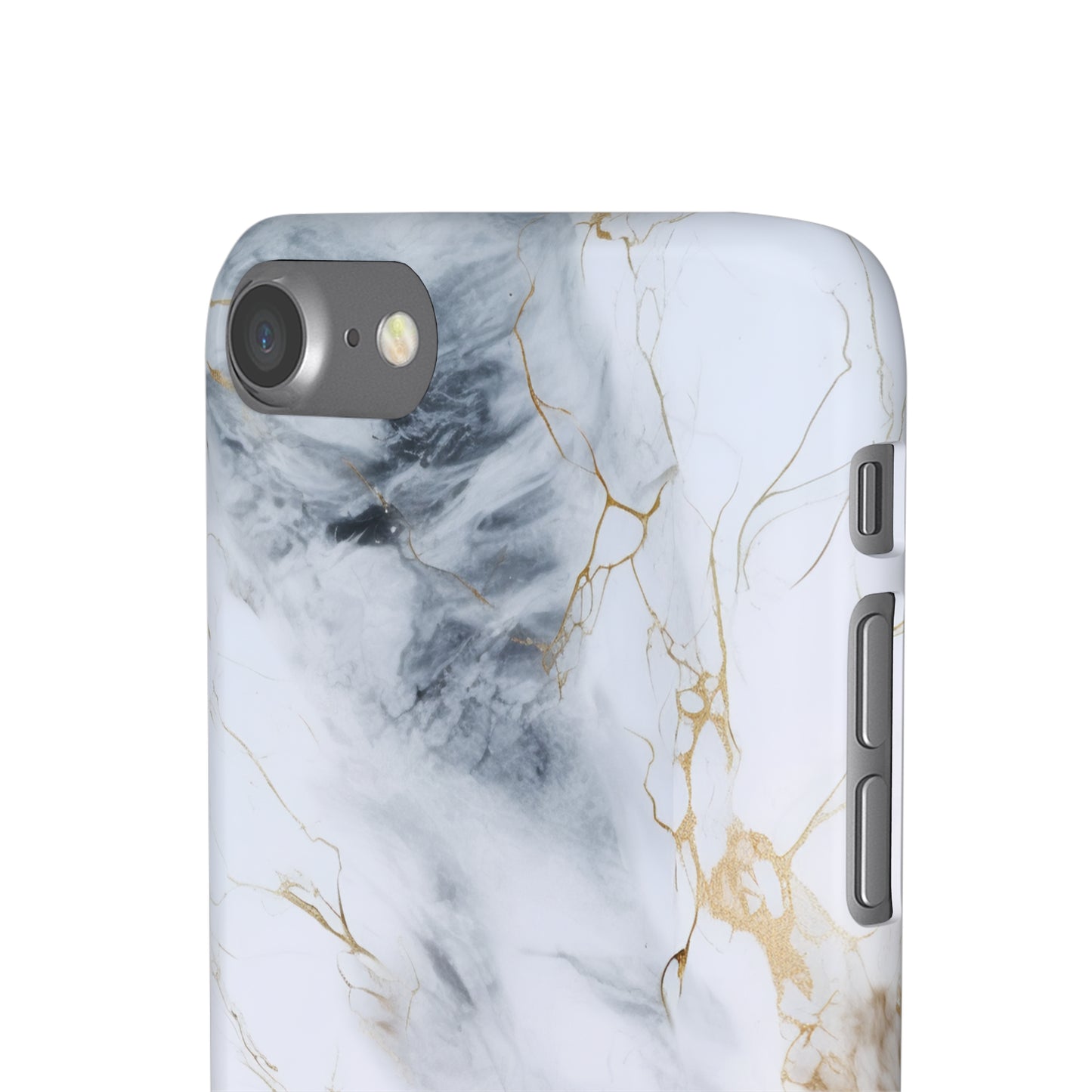 White Gold Marble - iPhone Snap Case