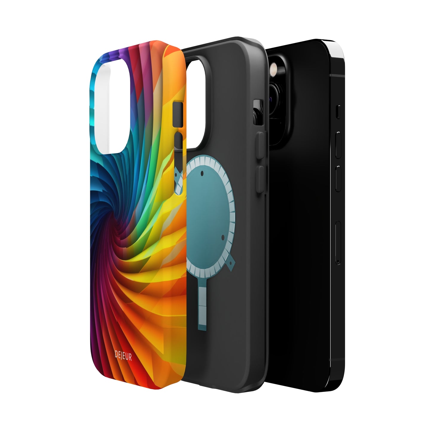 Rainbow Spiral - iPhone MagSafe Tough Case