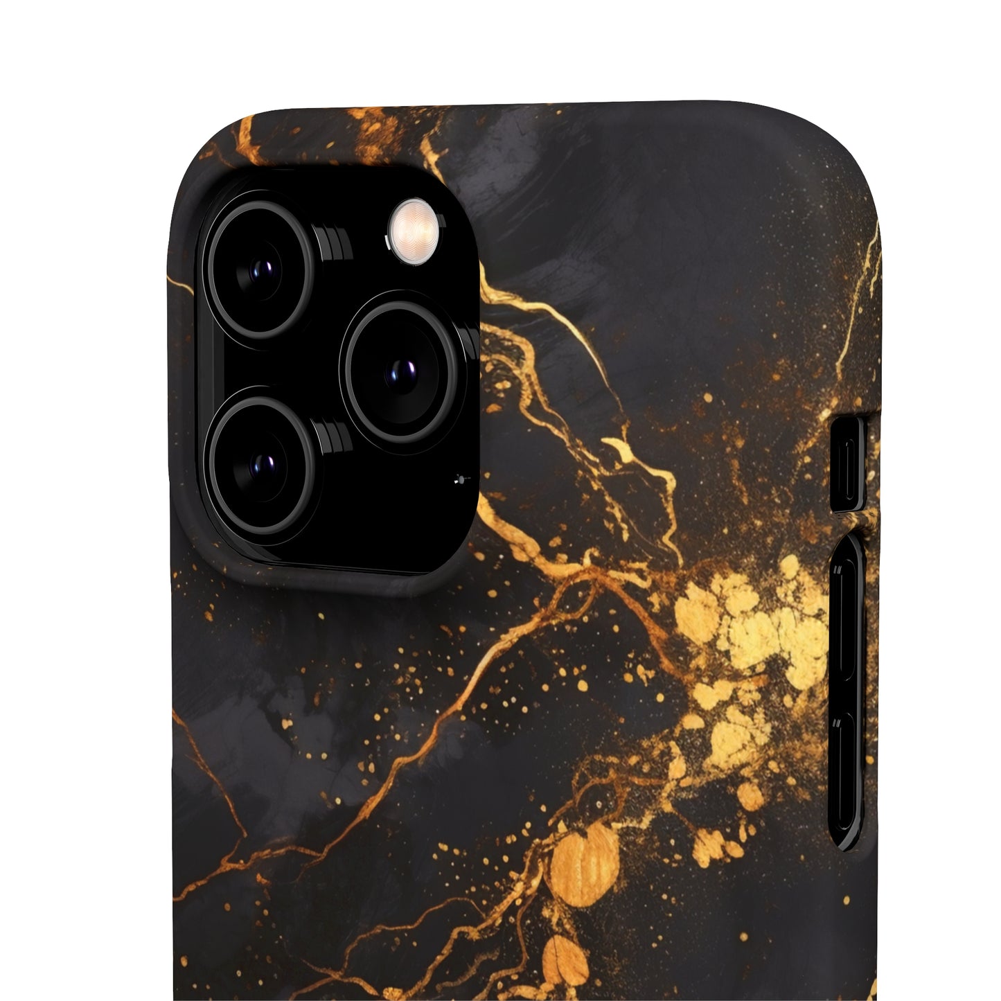 Dark Gold Amber Marble - iPhone Snap Case