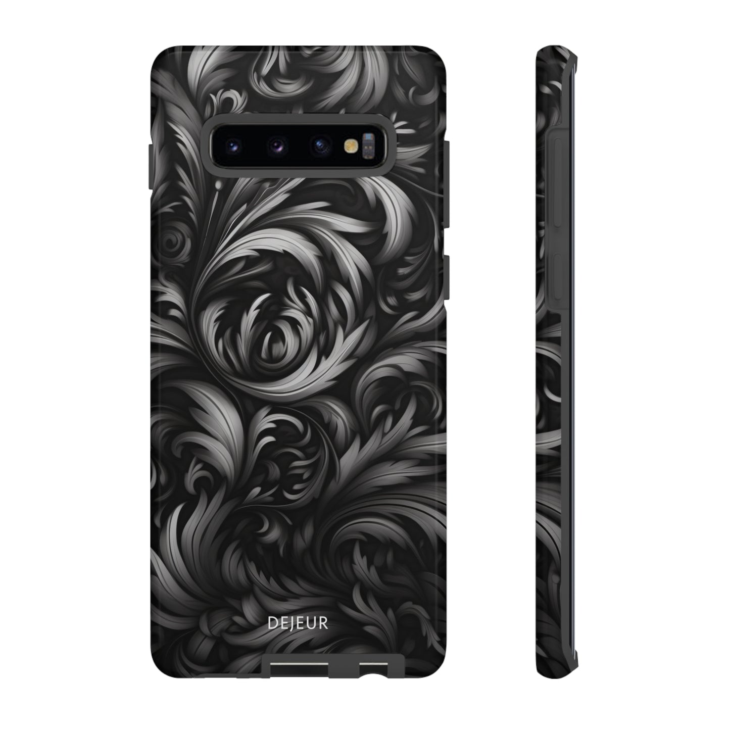 Dark Grey Floral - Samsung Galaxy Tough Case