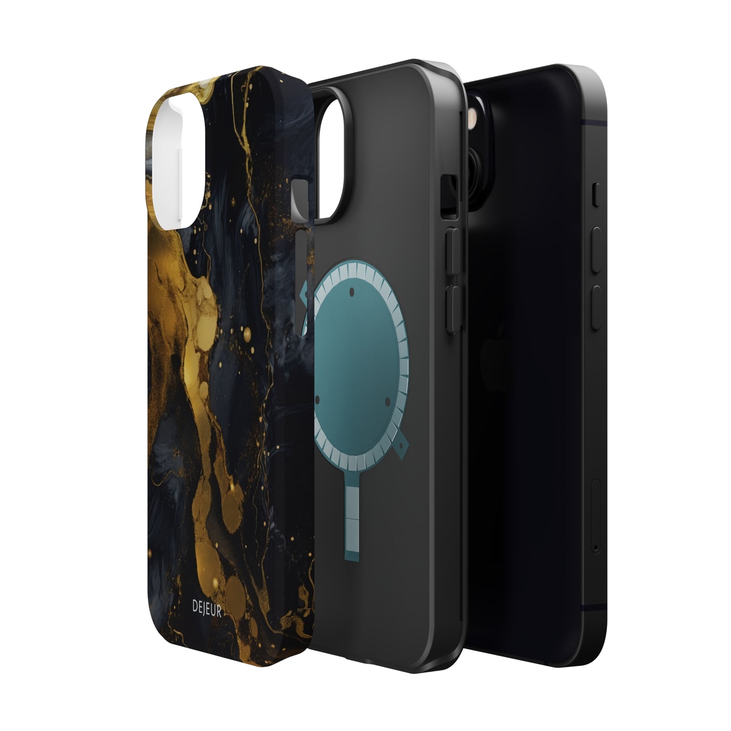 Metallic Gold Dark Marble - iPhone MagSafe Tough Case