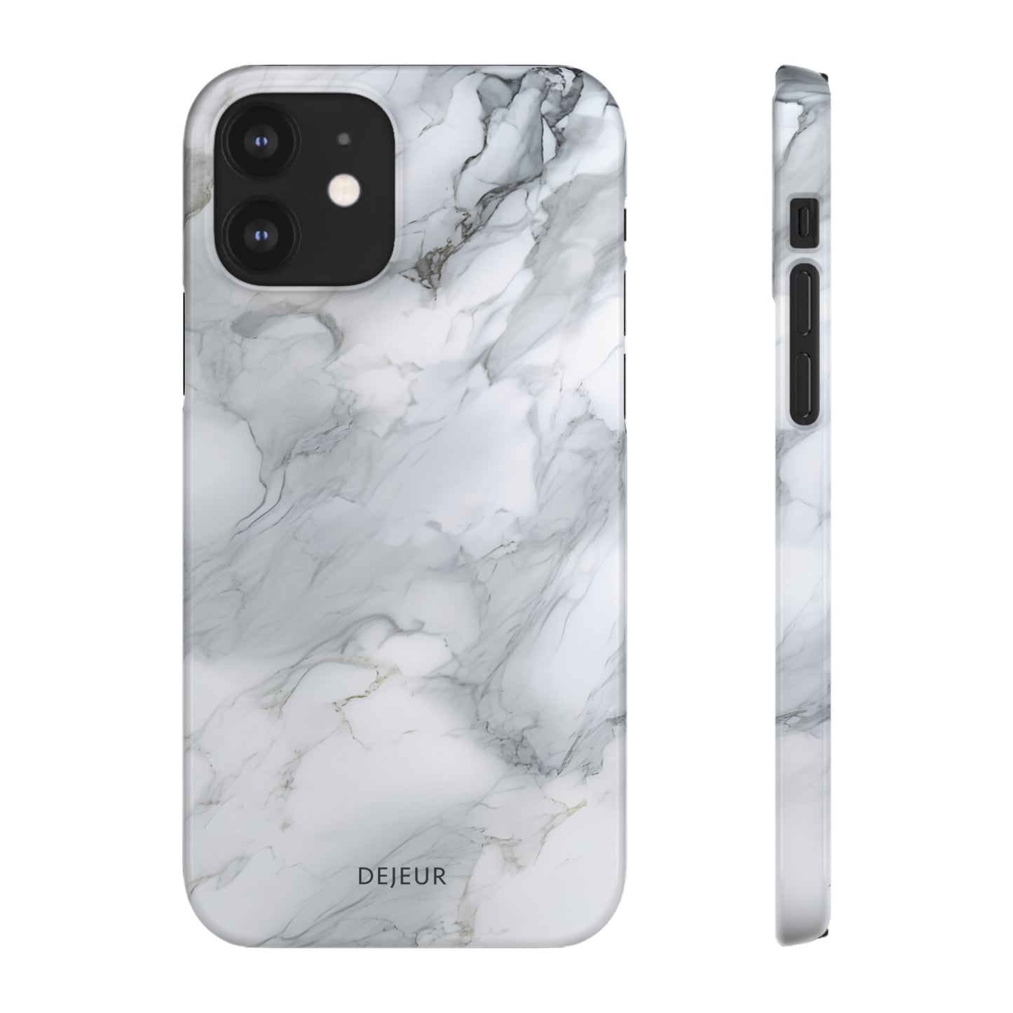 Platinum Silver Marble - iPhone Snap Case