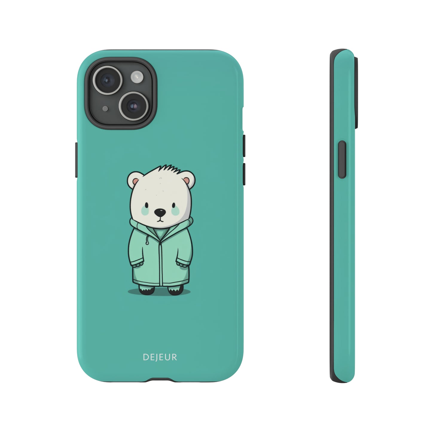 Aqua Coat Bear - iPhone Tough Case