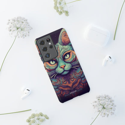 Intricate Aqua Cat - Samsung Galaxy Tough Case