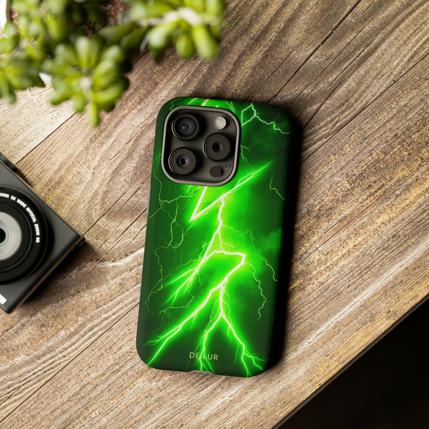 Neon Green Lightning - iPhone Tough Case