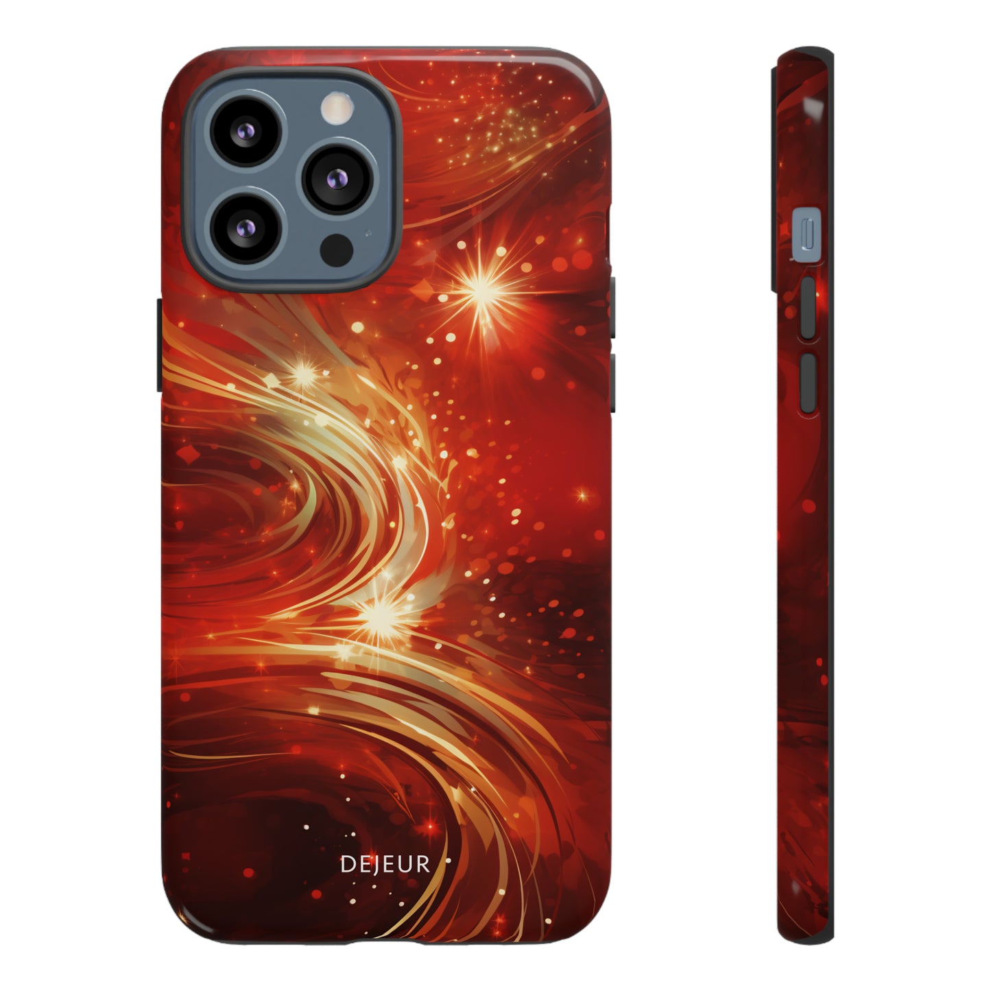 Festive Ruby Swirls  - iPhone Tough Case