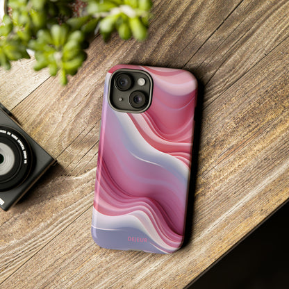 Pink Cream Waves - iPhone Tough Case