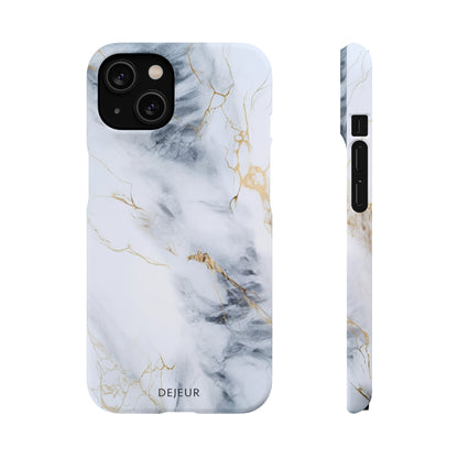 White Gold Marble - iPhone Snap Case