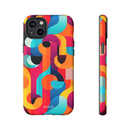 Curved Abstract Shapes - iPhone Tough Case