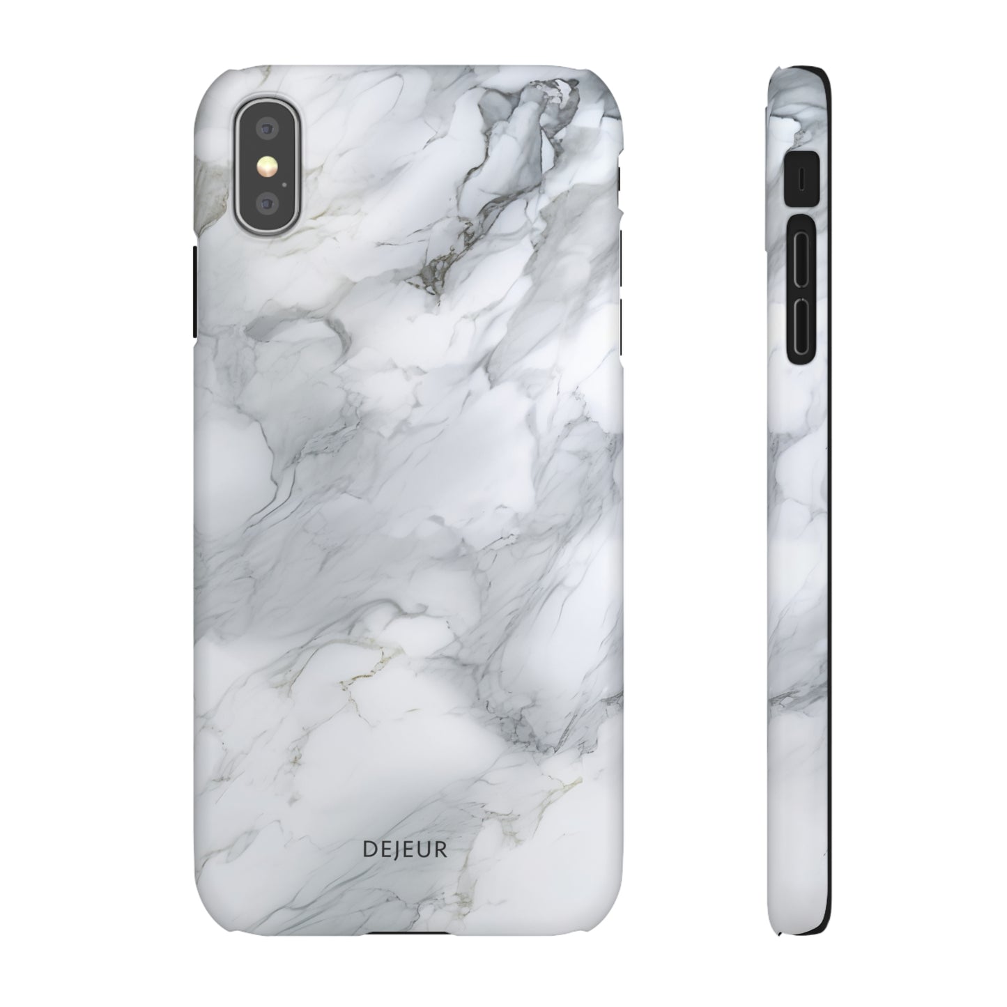 Platinum Silver Marble - iPhone Snap Case