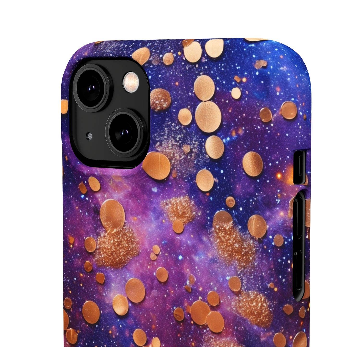 Cosmic Glitter Circles - iPhone Snap Case