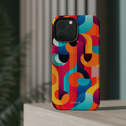 Curved Abstract Shapes - iPhone MagSafe Tough Case