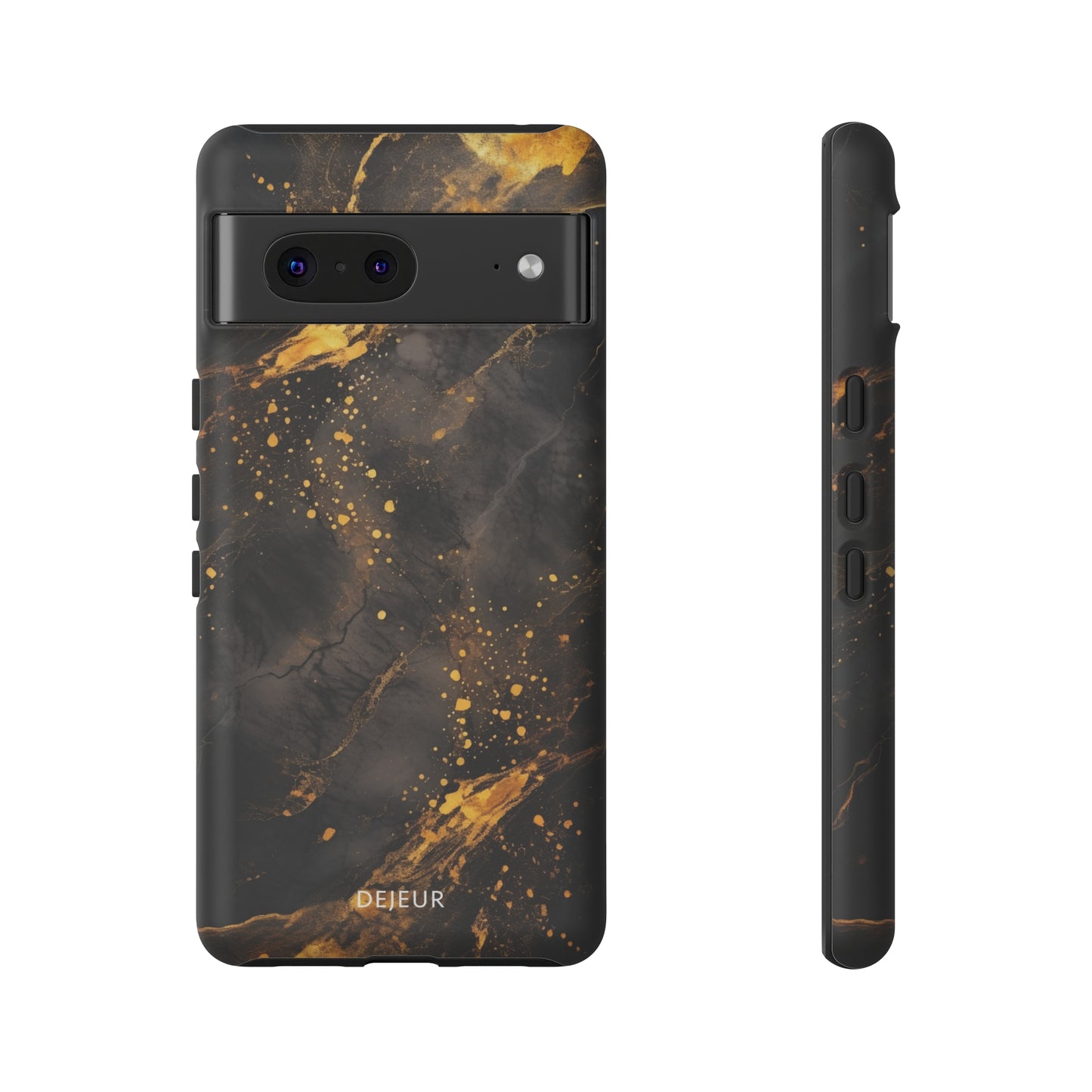 Black Gold Speckled Marble - Google Pixel Tough Case