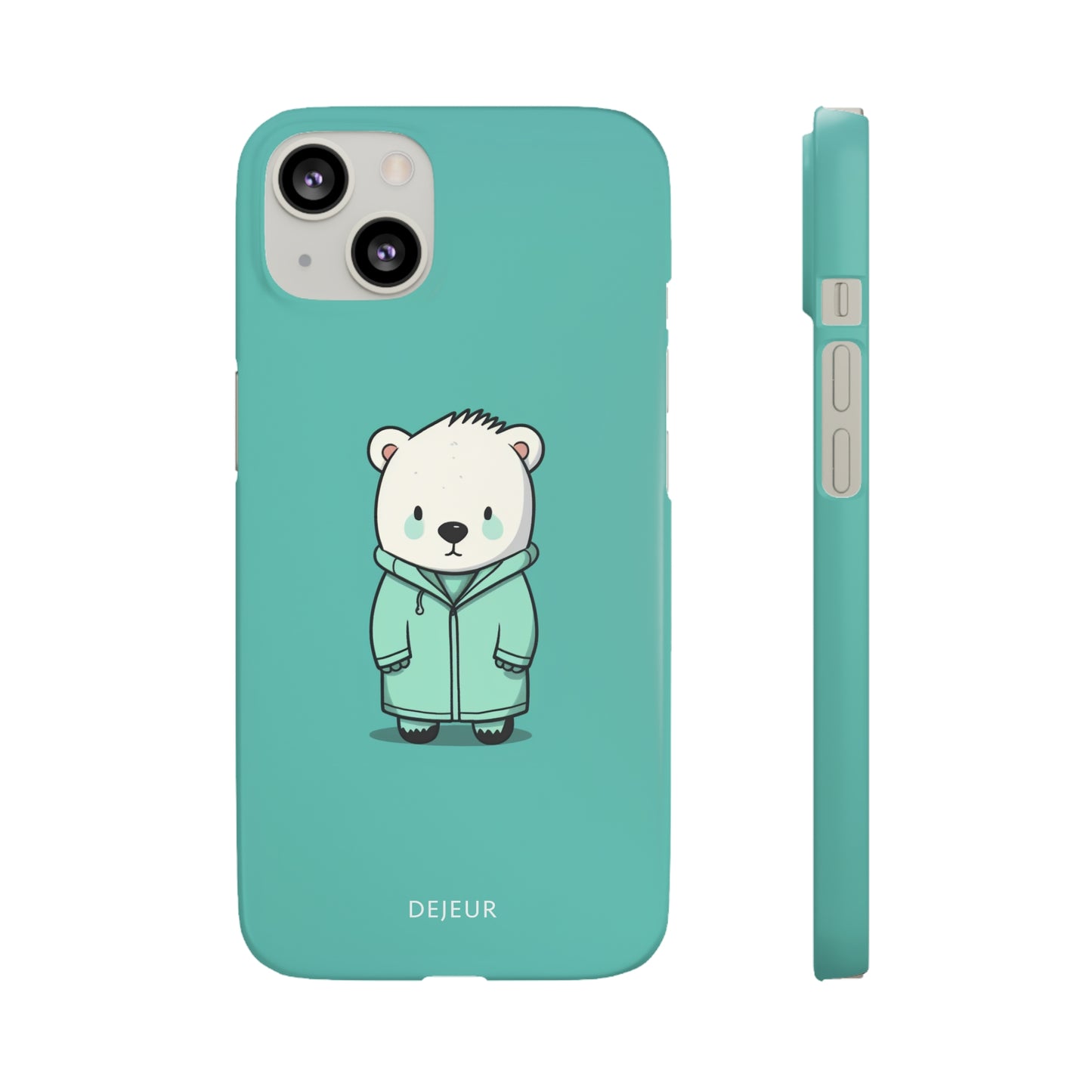 Aqua Coat Bear - iPhone Snap Case