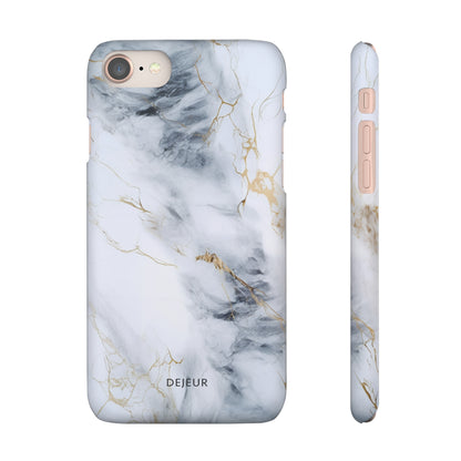 White Gold Marble - iPhone Snap Case