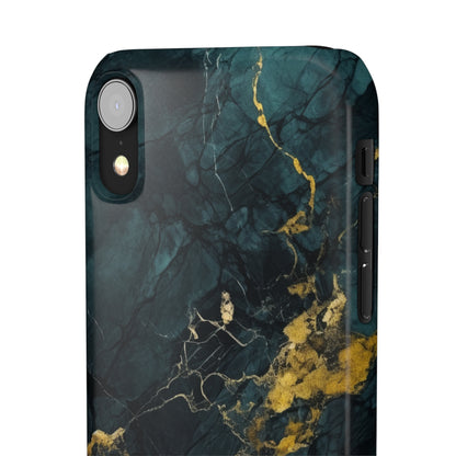 Gold Shadow Marble - iPhone Snap Case