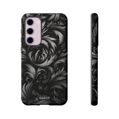 Dark Grey Floral - Samsung Galaxy Tough Case