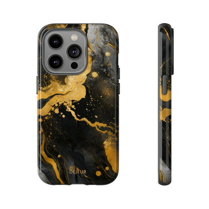 Gold & Black Marble - iPhone Tough Case