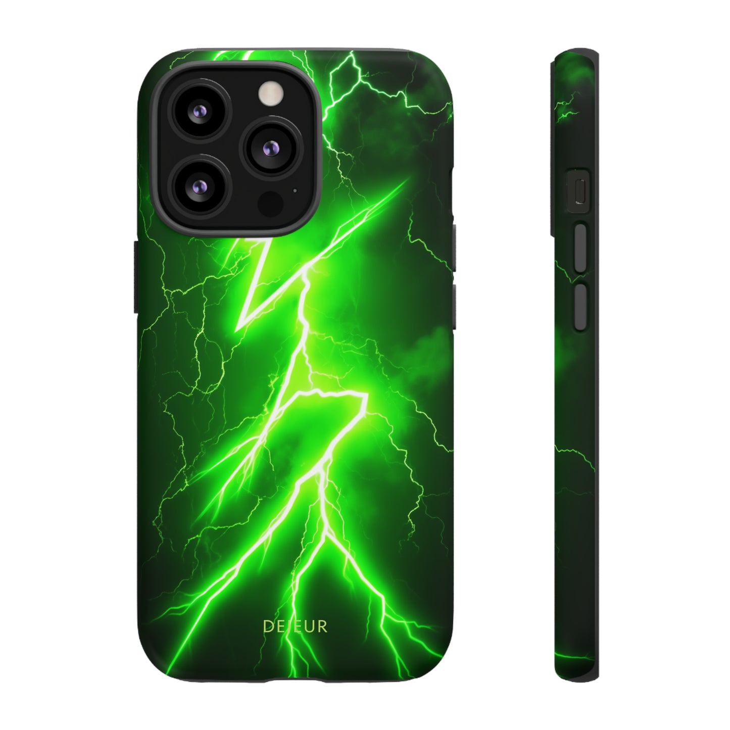 Neon Green Lightning - iPhone Tough Case