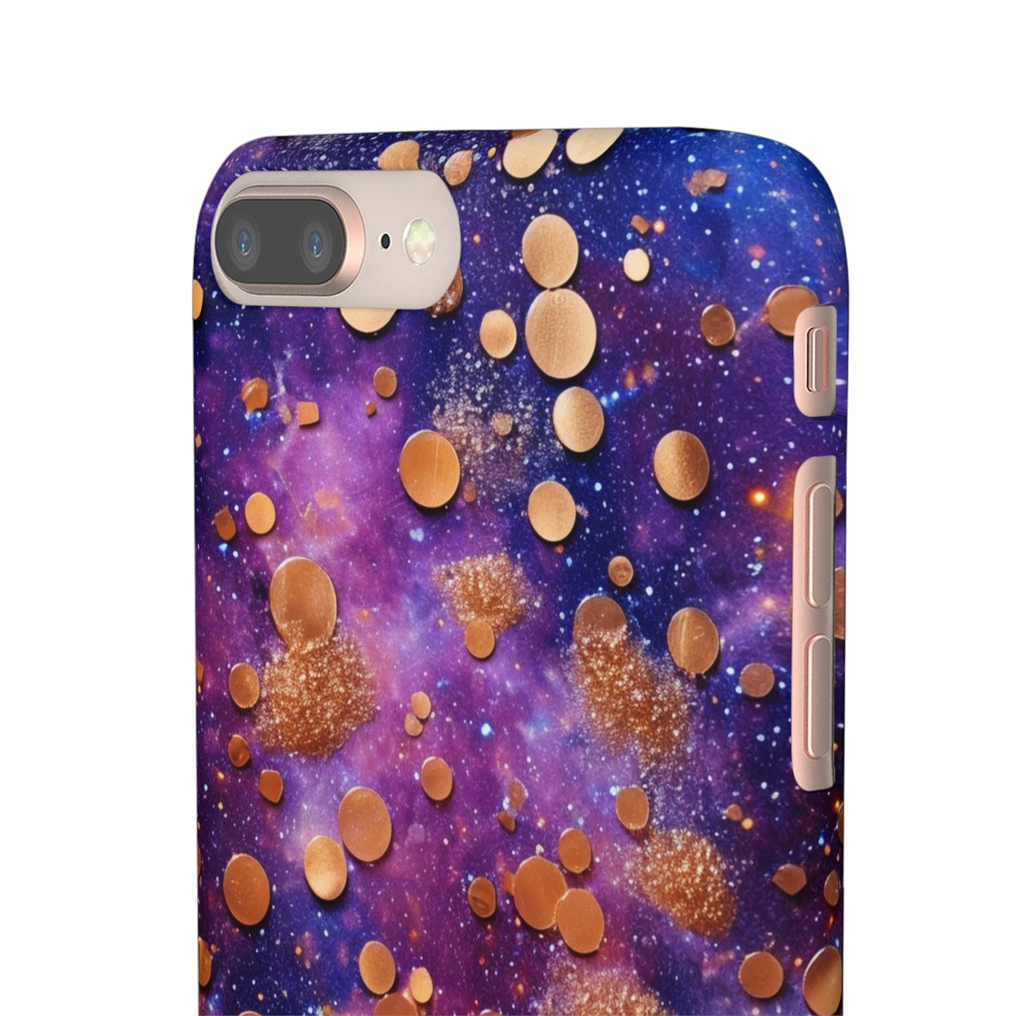 Cosmic Glitter Circles - iPhone Snap Case