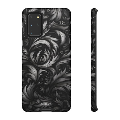 Dark Grey Floral - Samsung Galaxy Tough Case