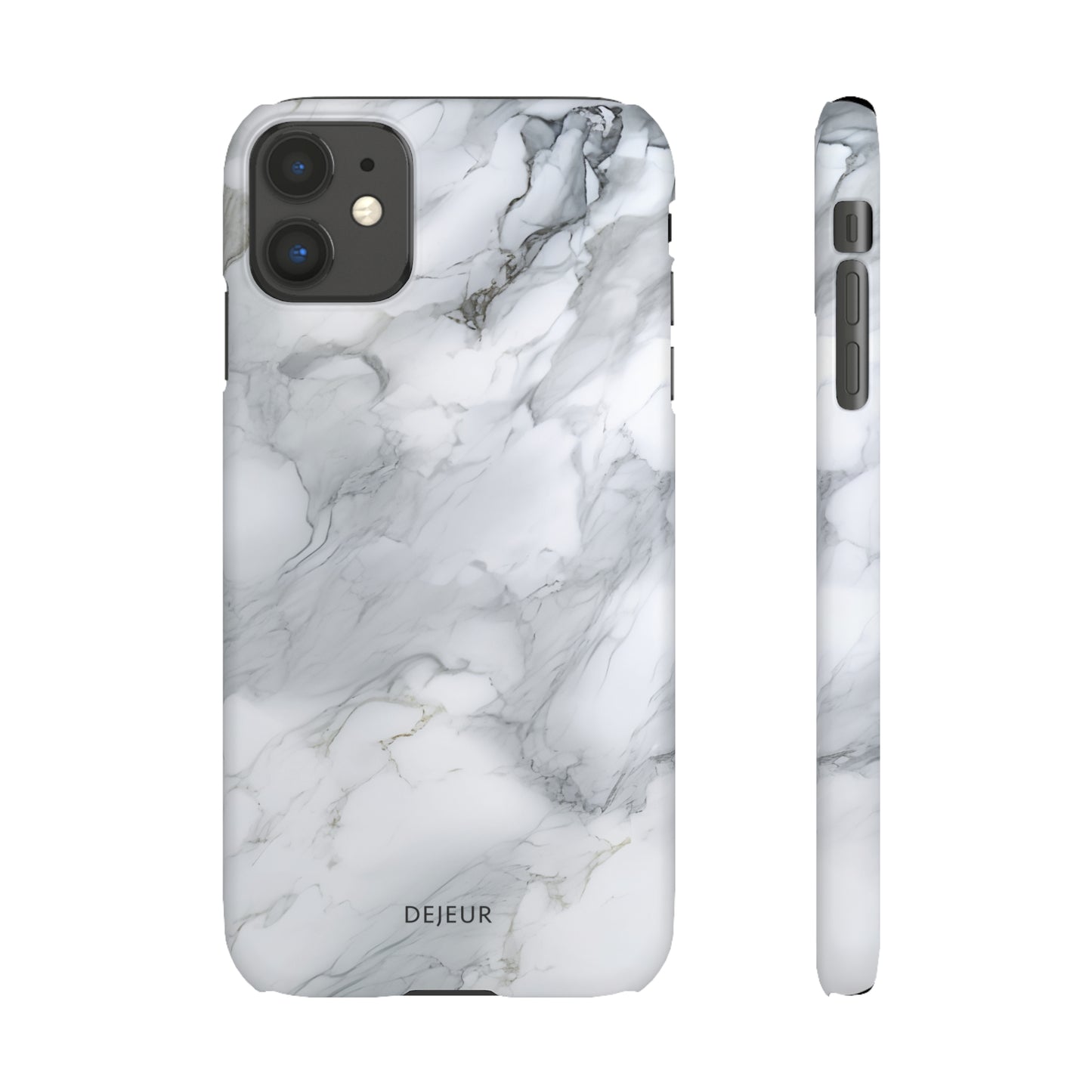 Platinum Silver Marble - iPhone Snap Case