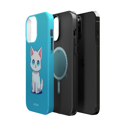 Blue Eyed Cutey Cat - iPhone MagSafe Tough Case