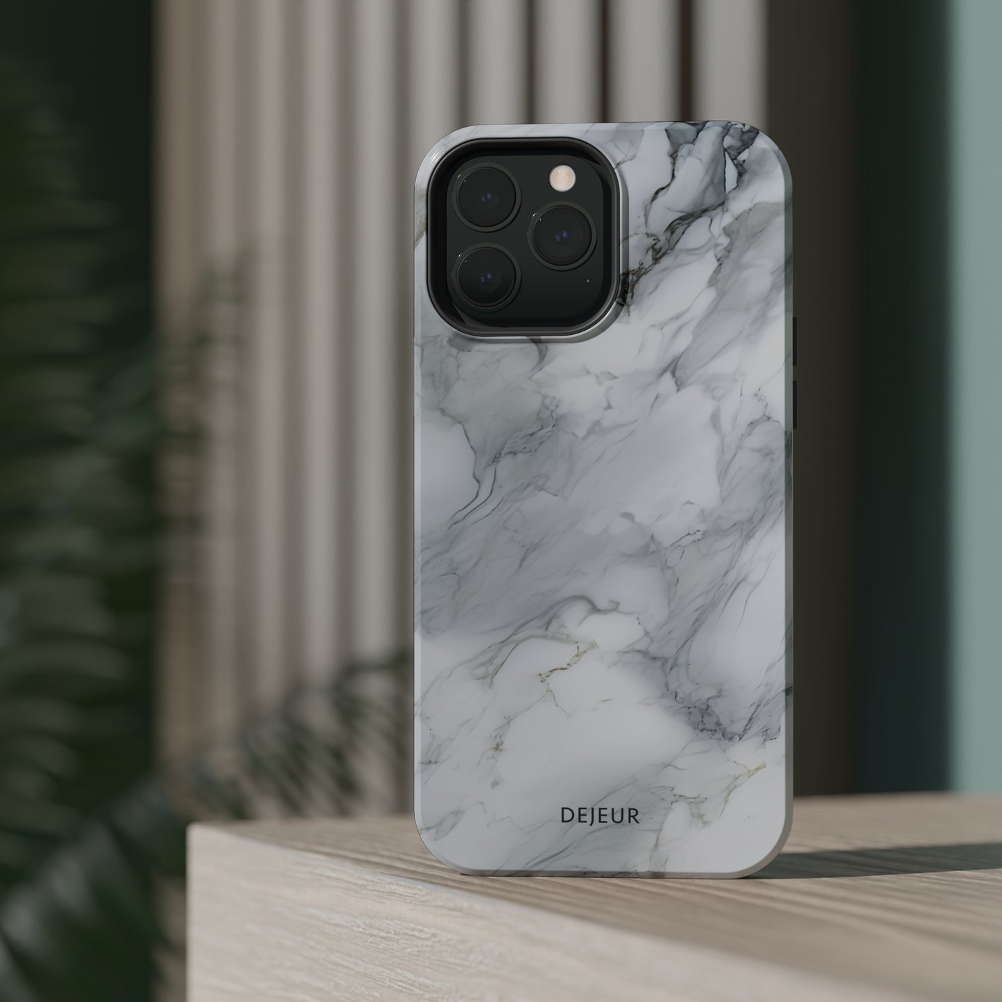 Platinum Silver Marble - iPhone MagSafe Tough Case