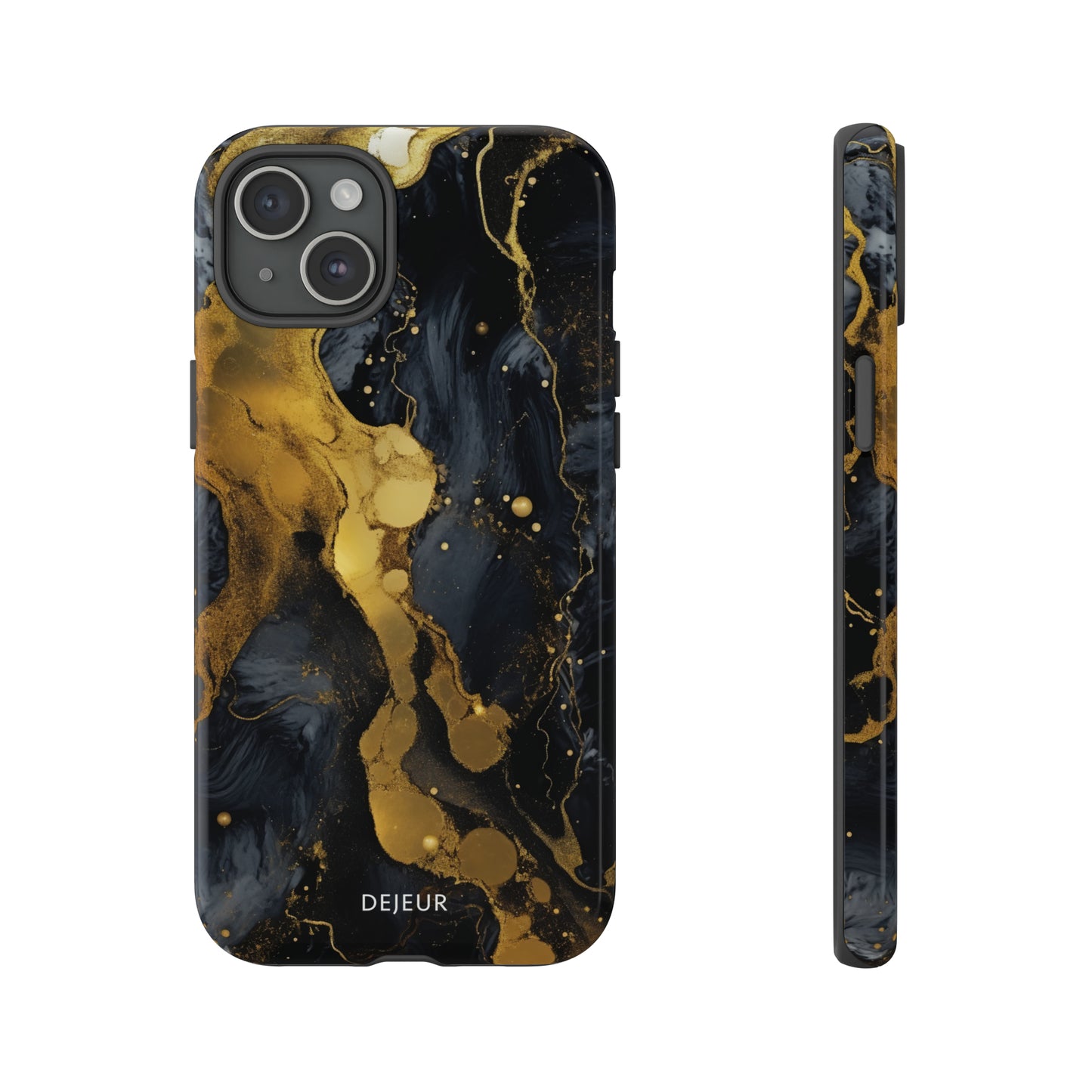 Metallic Gold Dark Marble - iPhone Tough Case