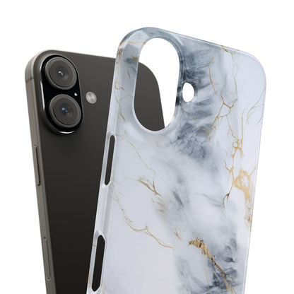 White Gold Marble - iPhone Snap Case