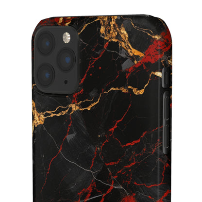 Dark Crimson Marble - iPhone Snap Case