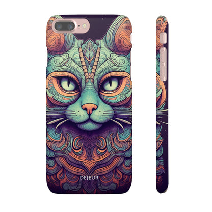 Intricate Aqua Cat - iPhone Snap Case