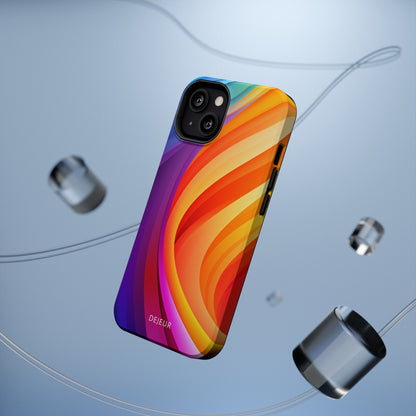 Rainbow Waves - iPhone MagSafe Tough Case