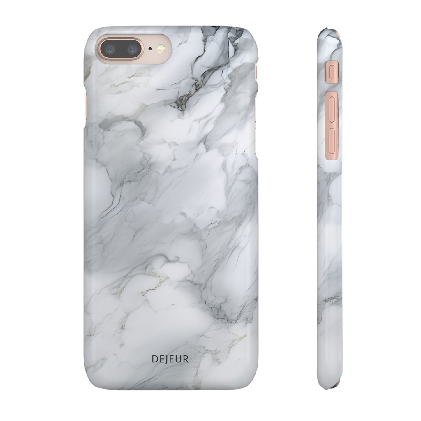 Platinum Silver Marble - iPhone Snap Case